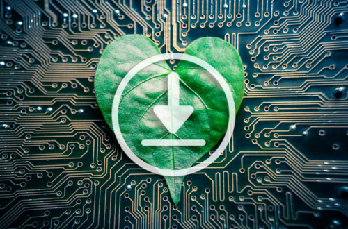 leaf | digital | green | blue | gold | AI | environment | global warming | download